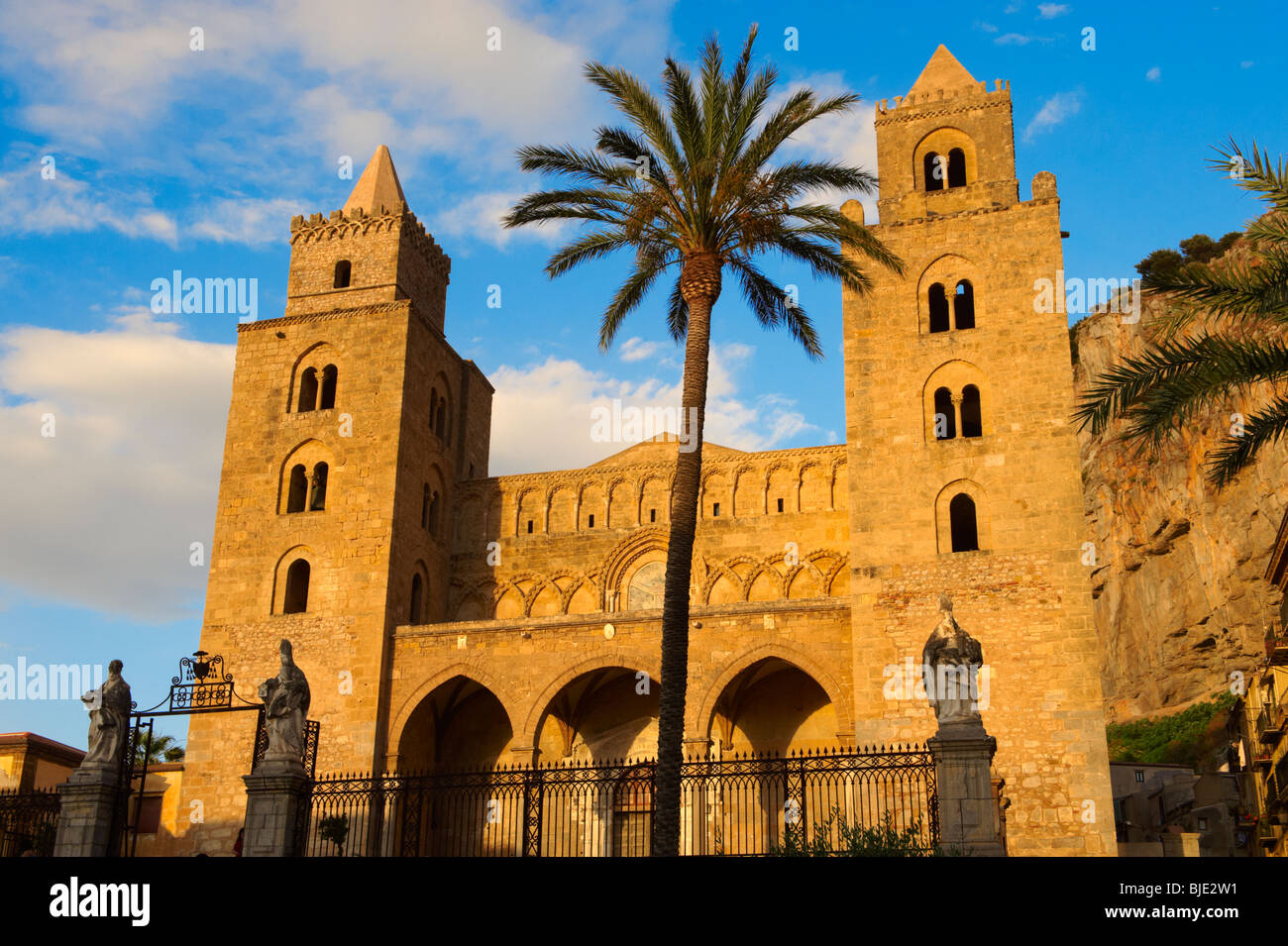 Cathedral, Duomo of Cefalu [Cefaú] Sicily  Stock Photo