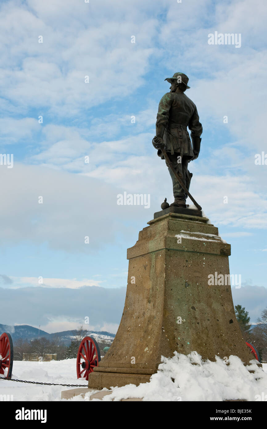 The Stonewall Jackson statue outside of the VMI, Lexington, Virginia