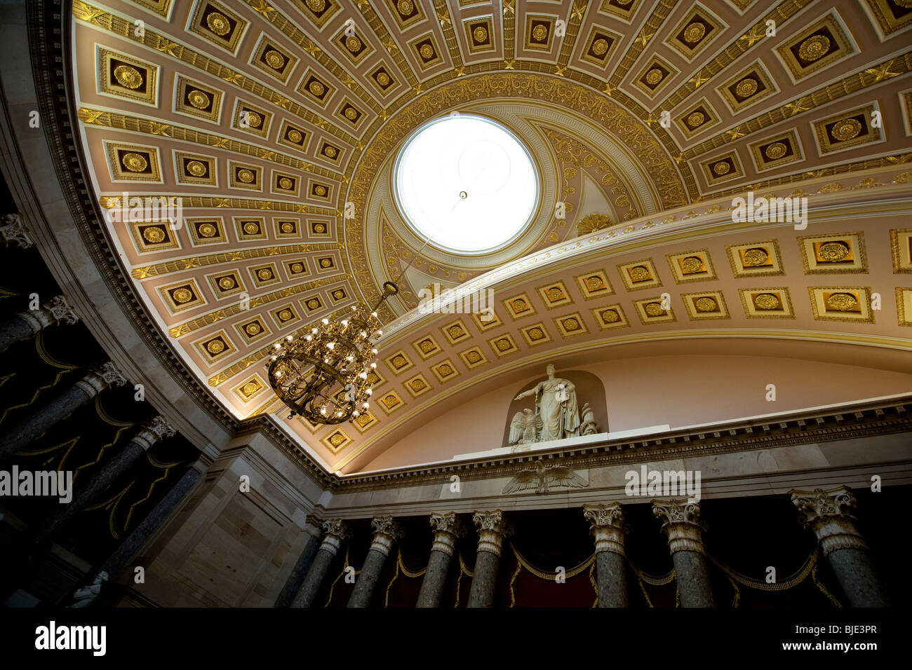 The ceiling of the Statue Room in the United States Capitol Building in Washington D.C USA Stock Photo
