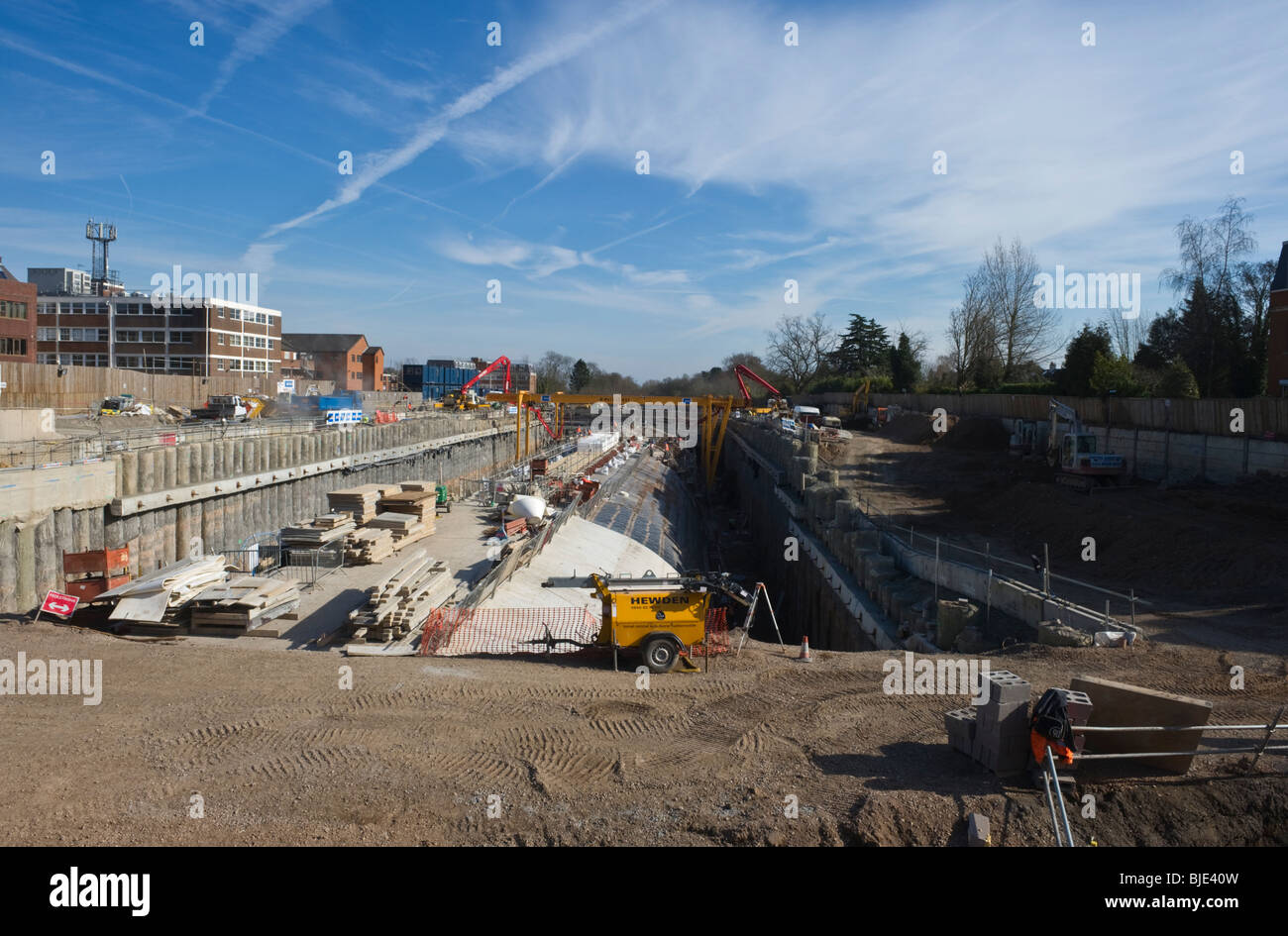 the former building and construction site of Tesco at Gerrards Cross Bucks UK Stock Photo