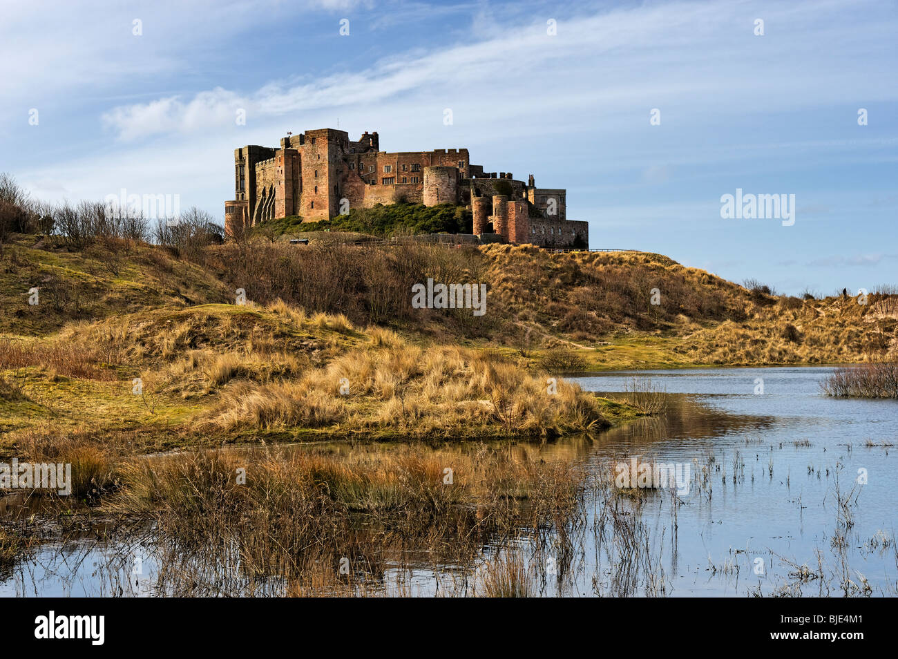 Bamburgh Castle viewed from the south Stock Photo - Alamy