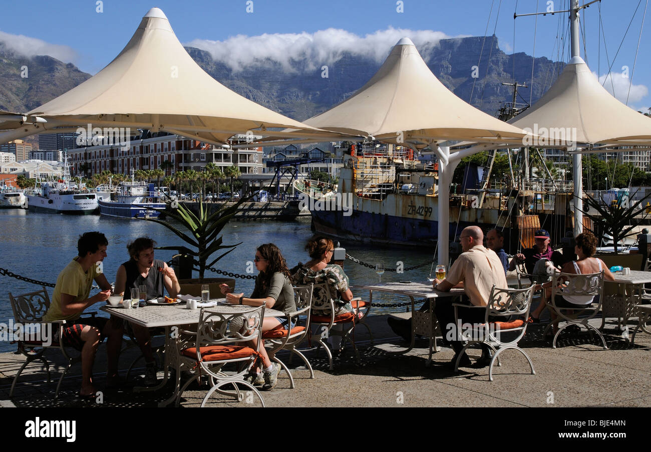 V&A Waterfront Cape Town South Africa and Table Mountain with the