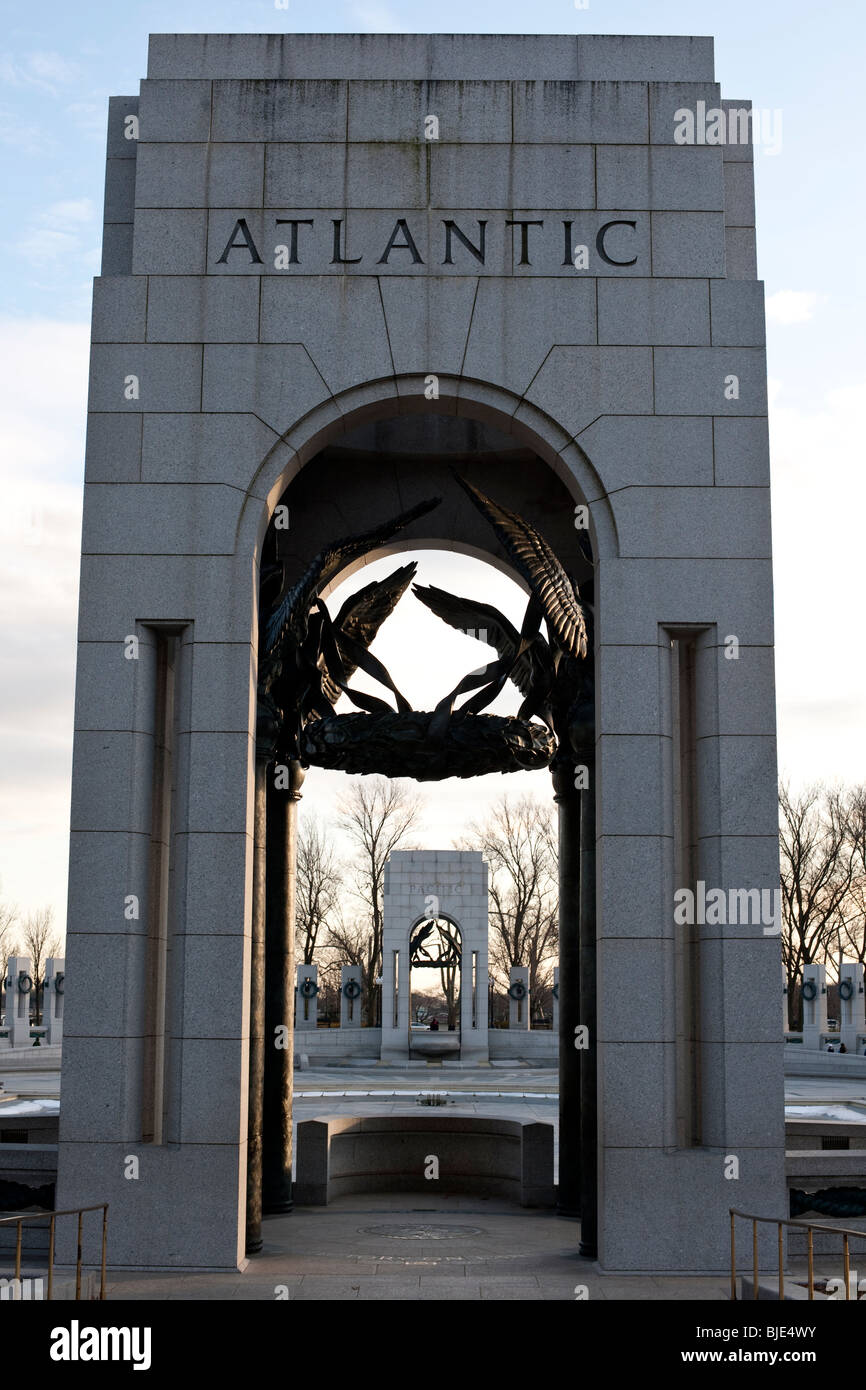 The National World War II Memorial in Washington D.C. USA Stock Photo