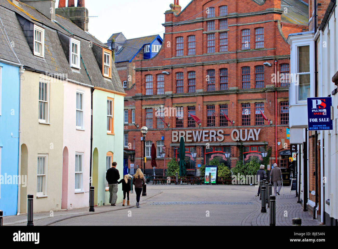 brewers quay weymouth harbour boats dorset england uk gb Stock Photo