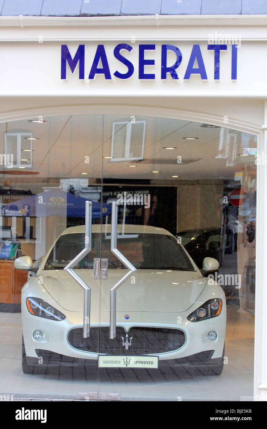 maserati luxury sports car showroom lyndhurst england uk gb Stock Photo