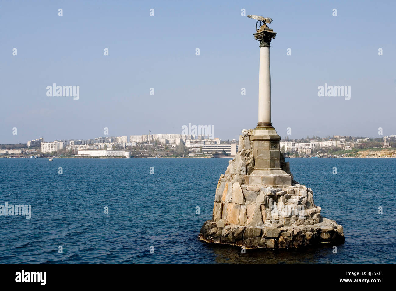 Ukraine,Crimea,Sevastopol,Monument to the Scuttled Ships Stock Photo