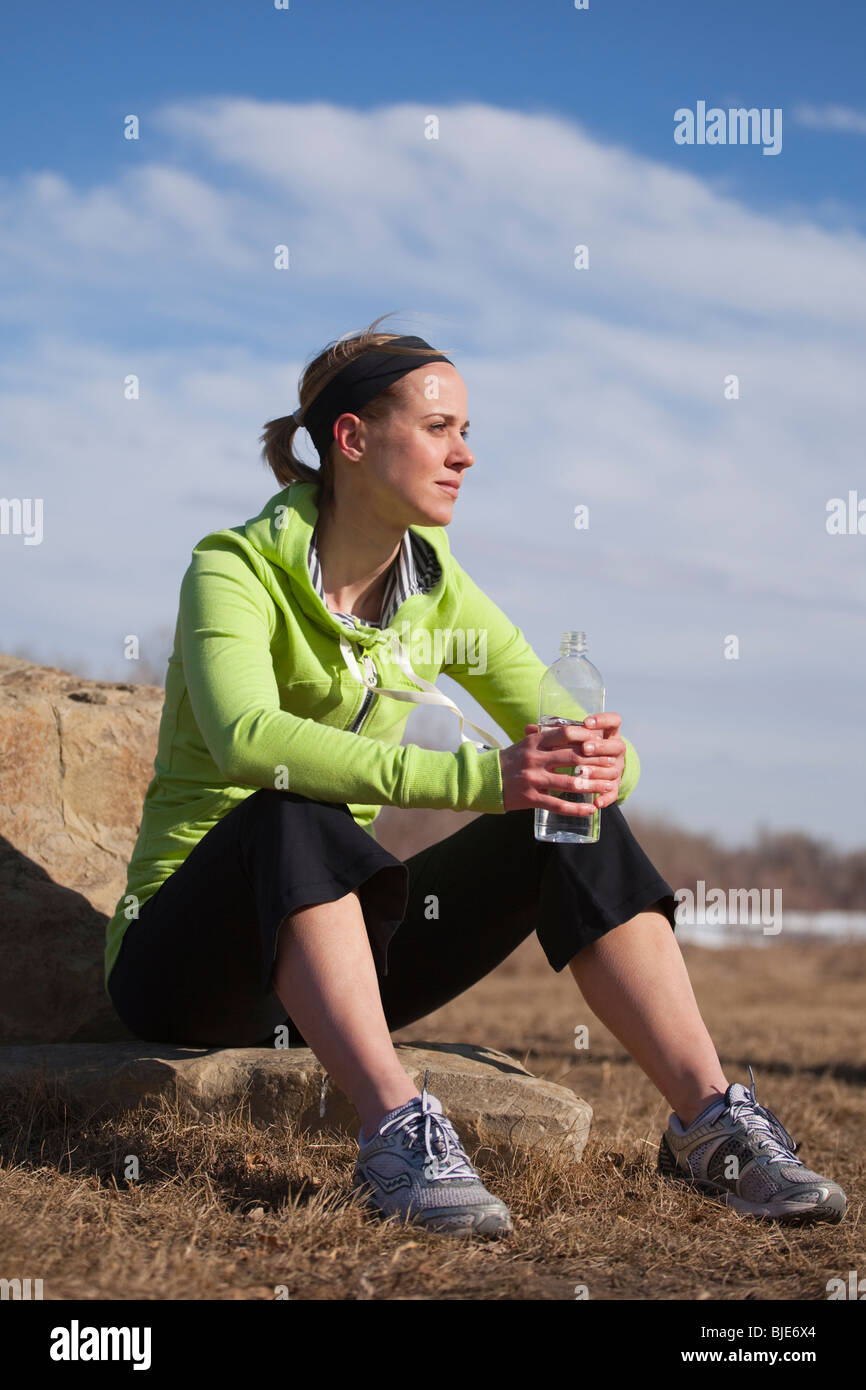 Woman relaxing in nature hi-res stock photography and images - Alamy