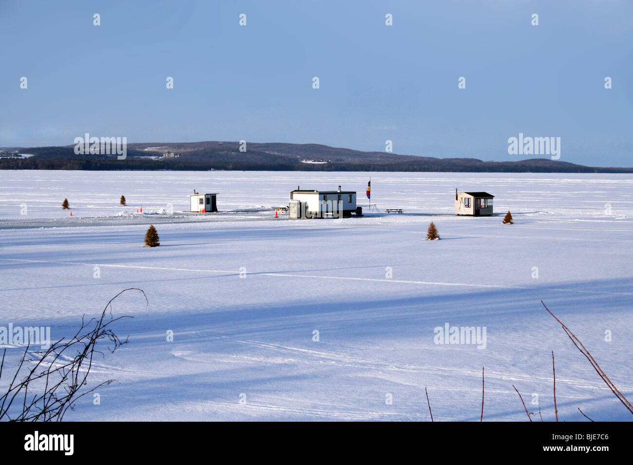 Ice Fishing Cabins Stock Photos Ice Fishing Cabins Stock Images