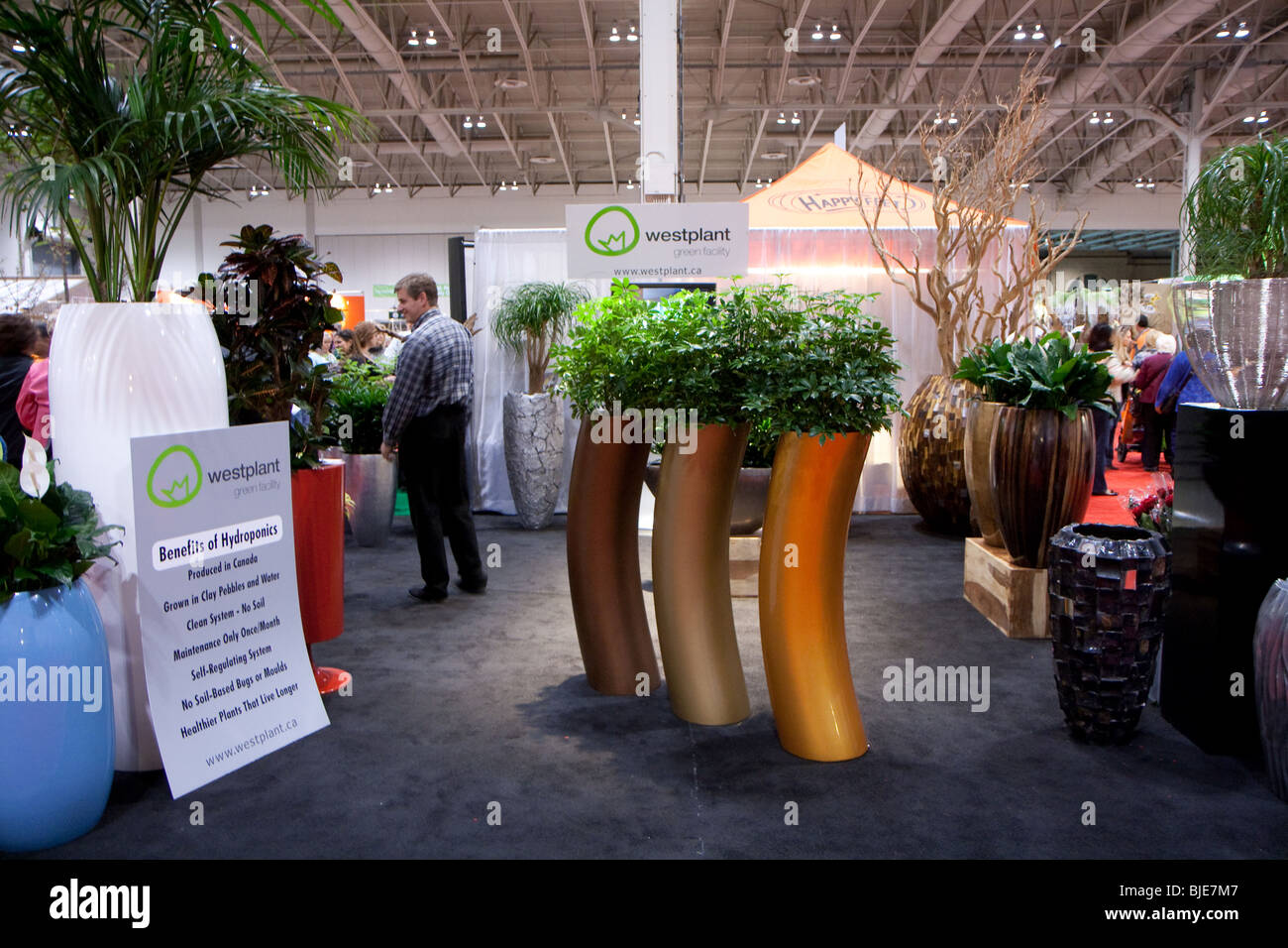 Canada bloom booth display event flower garden hydropanics plant show westplant Stock Photo