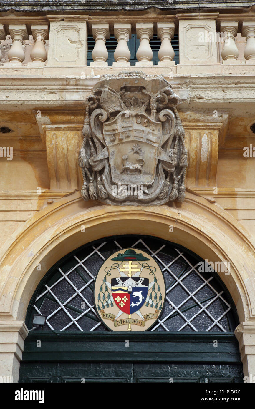 Entrances, gates and decorative panels of Mdina Malta Stock Photo Alamy