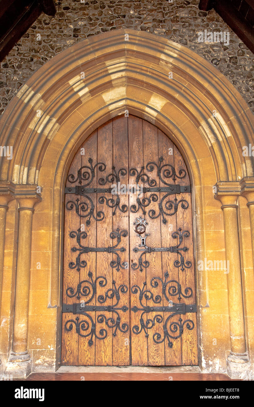 UK Pangbourne Church Entrance Stock Photo