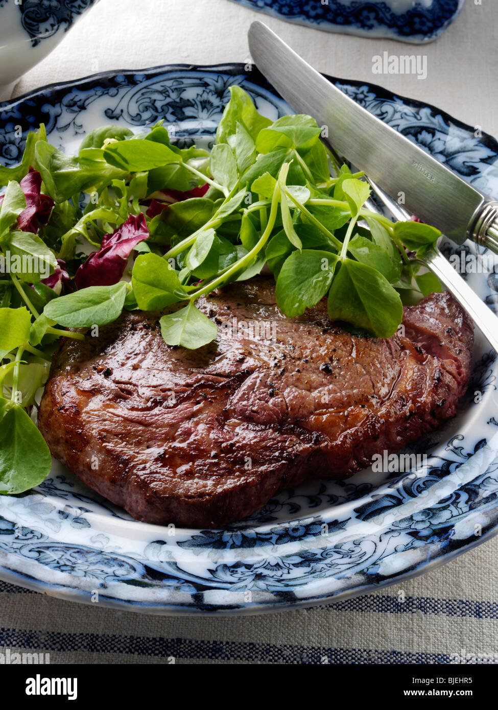 Rib eye steak salad Stock Photo Alamy