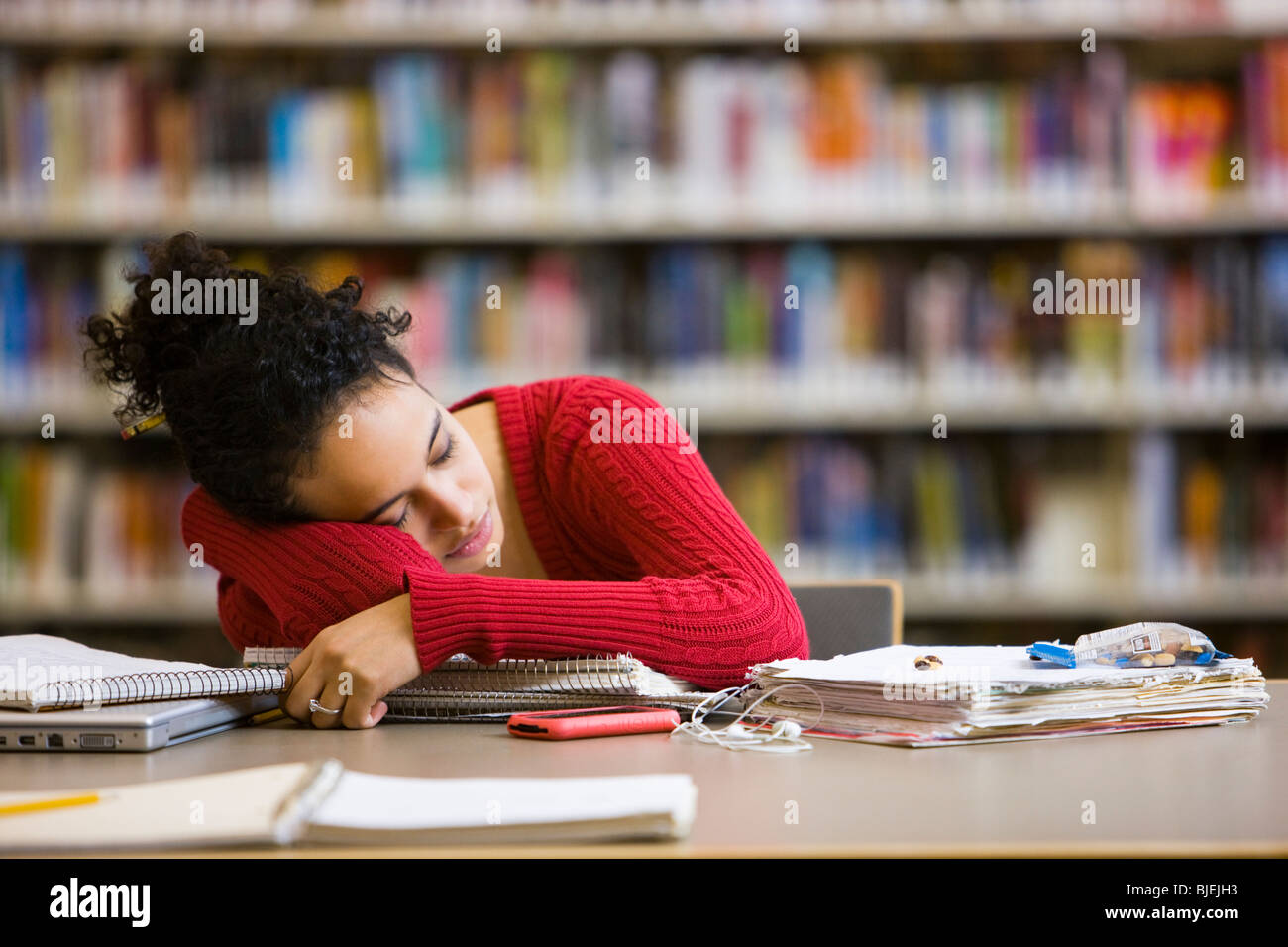 in the library Stock Photo - Alamy