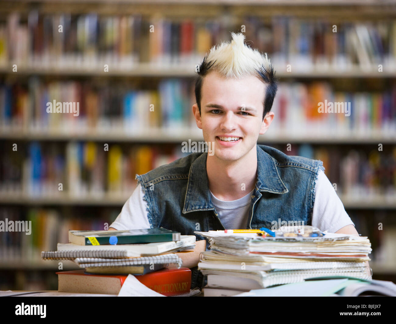 in the library Stock Photo