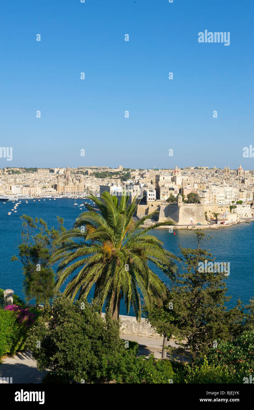 View from Valetta to Vittoriosa, Malta Stock Photo