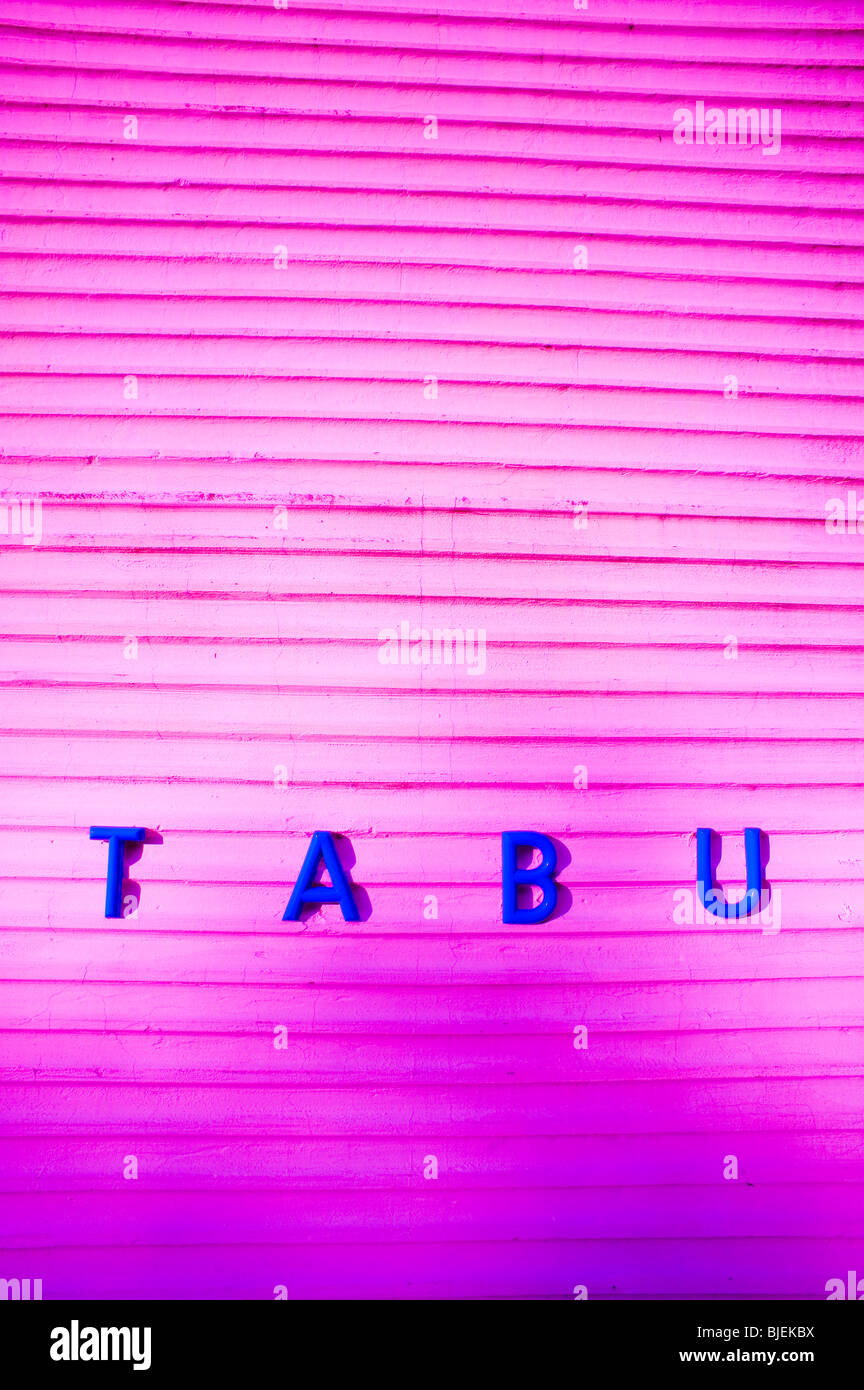 Tabu sign, Biennale 2009, Venice Stock Photo