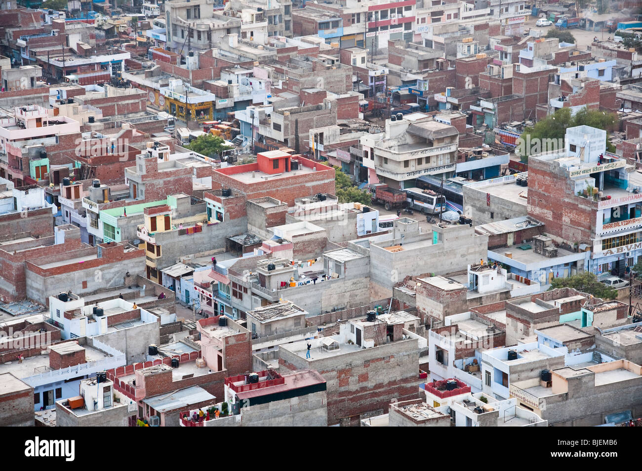 Aerial view of rooftops in Jaipur, India Stock Photo Alamy