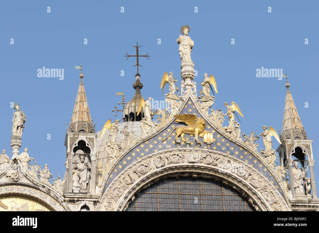 Basilica of San Marco, Venice, Italy, low angle view, detail Stock Photo