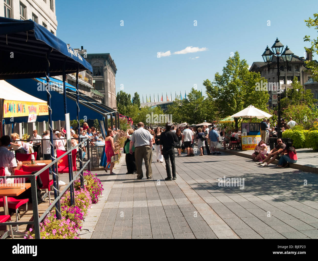 Places Jacques Cartier in Vieux (Old) Montreal, Quebec Canada Stock Photo