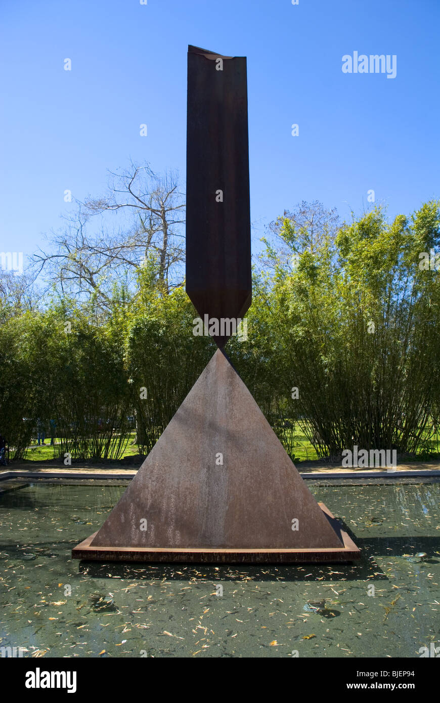 Metal Sculpture by Barnett Newman at the Menil Museum in Houston, Texas  Stock Photo - Alamy