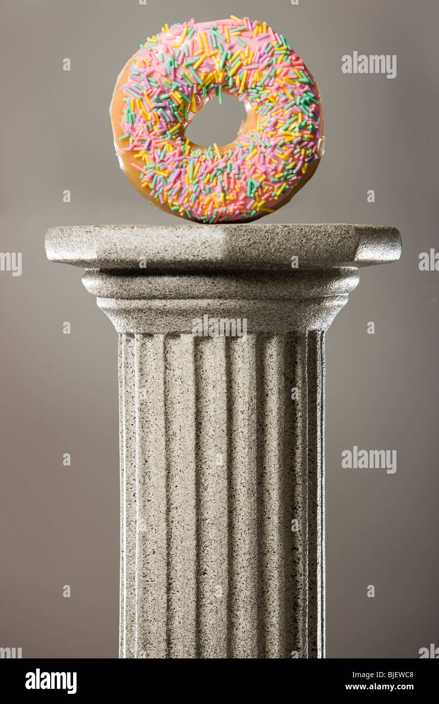 donut on a pedestal Stock Photo