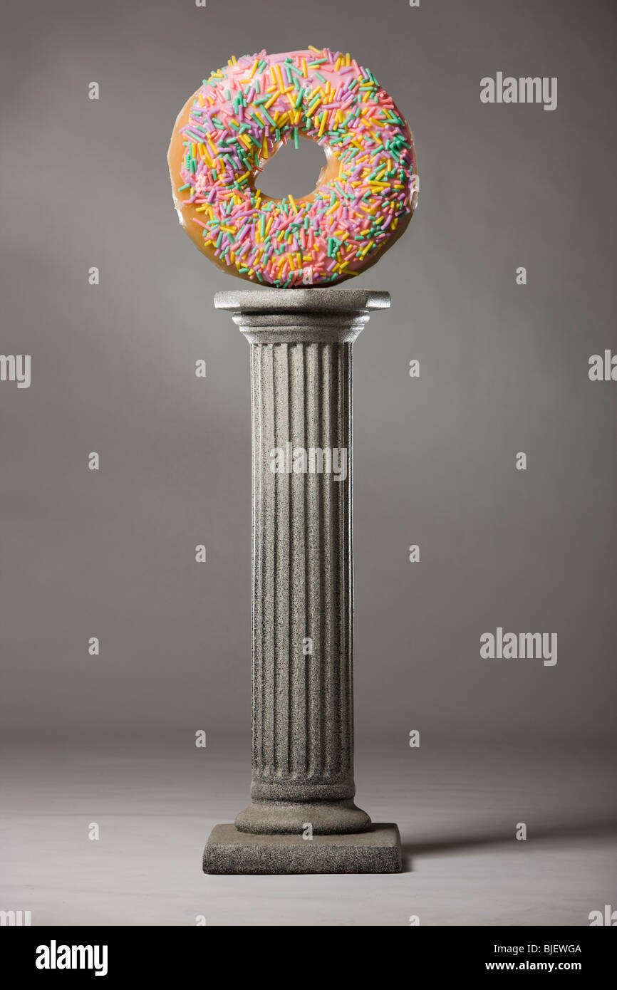 donut on a pedestal Stock Photo