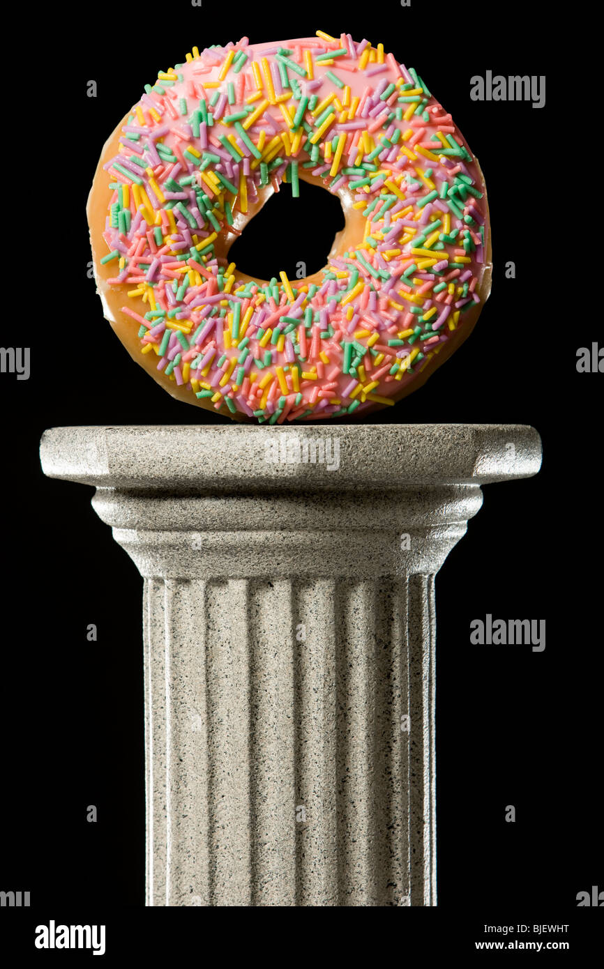 donut on a pedestal Stock Photo