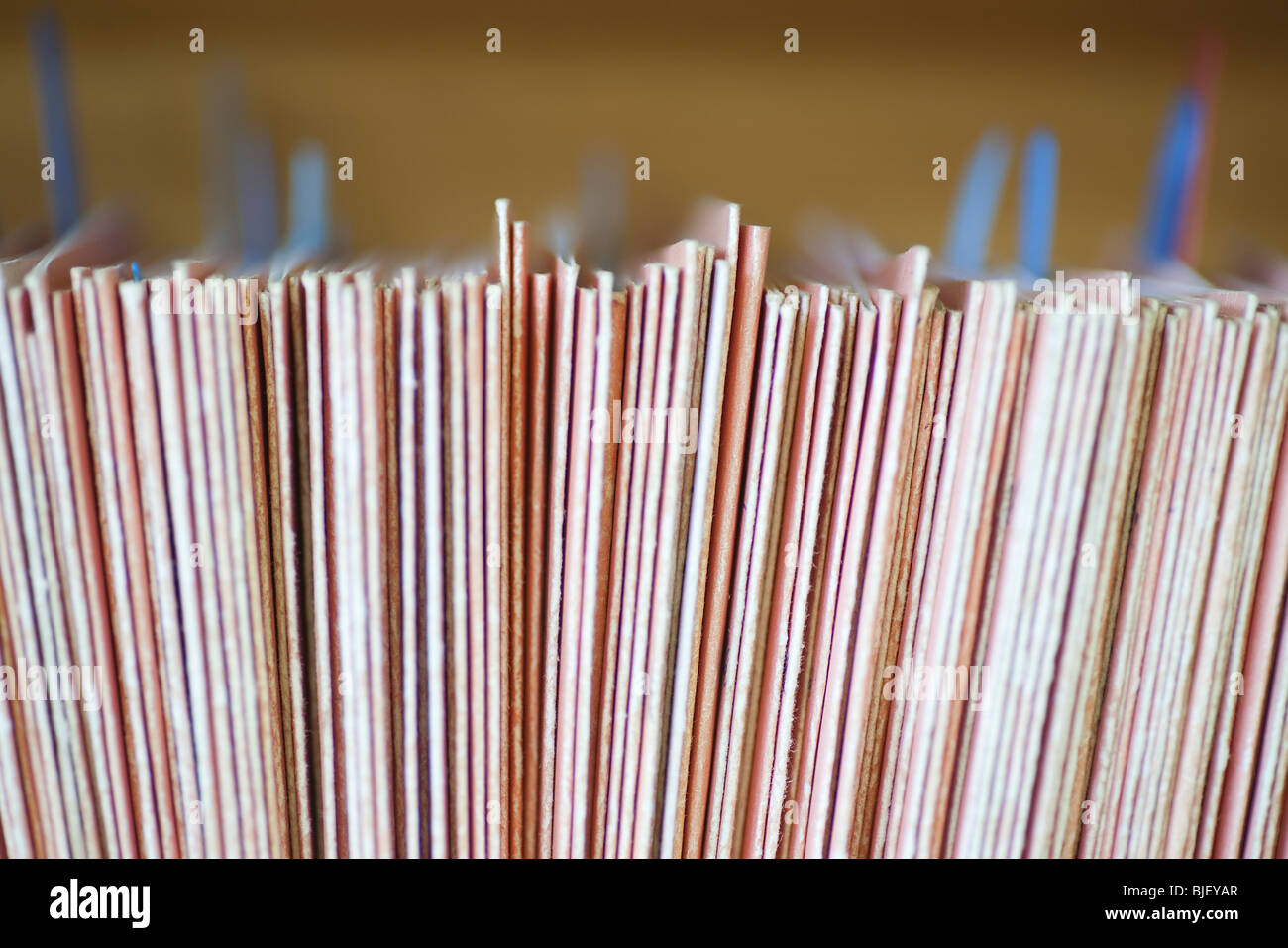 Colour coded filing system for folders Stock Photo - Alamy