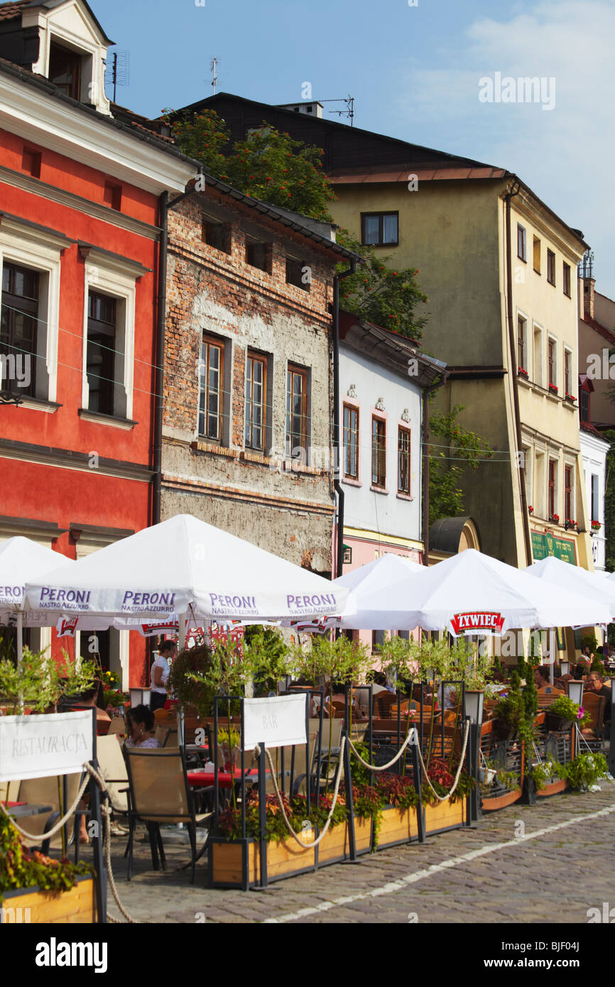 Outdoor restaurants in Kazimierz district, Krakow, Poland Stock Photo Alamy