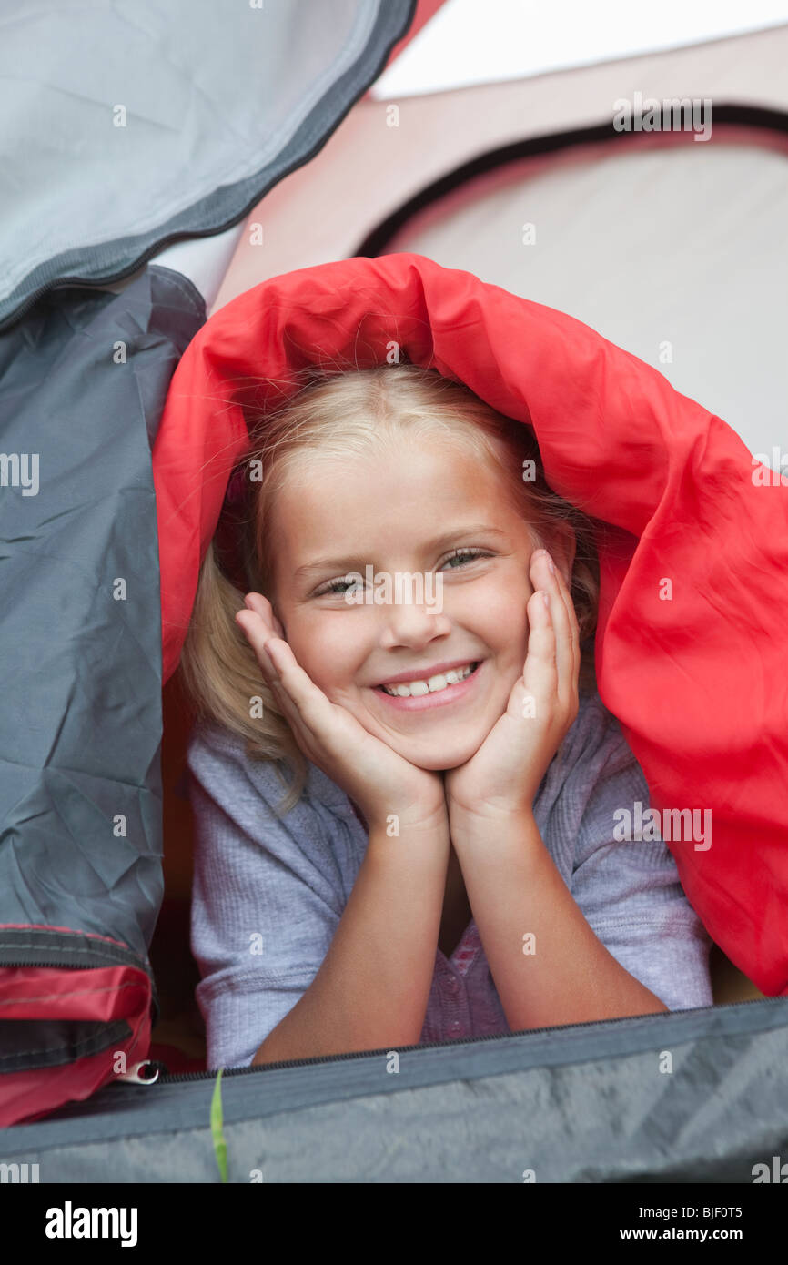 Child girl sleeping bag hires stock photography and images Alamy