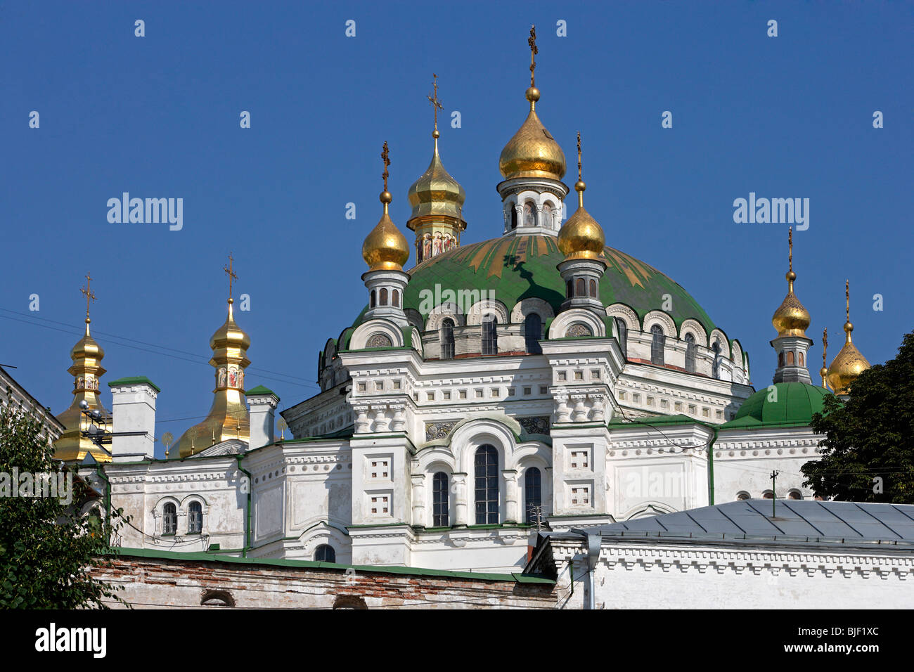 Kiev-Pechersk Lavra,Fratry church named after the Venerable Fathers Anthony and Theodosius,19th century,Kiev,Ukraine Stock Photo