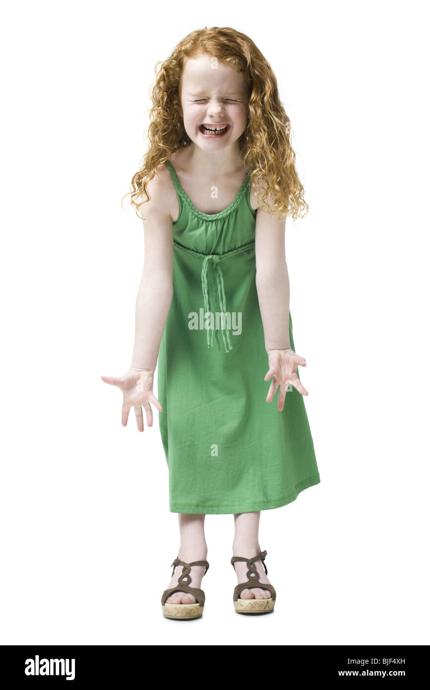 girl in a green dress Stock Photo - Alamy