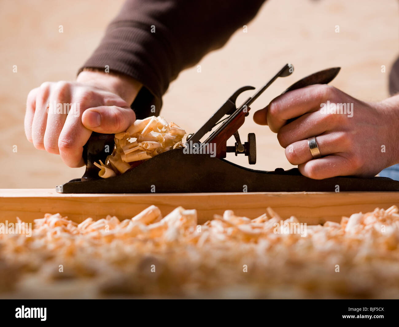bench plane woodworking tool Stock Photo Alamy