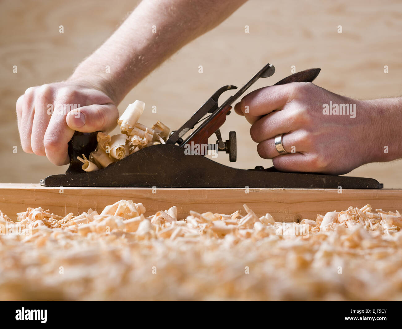 bench plane woodworking tool Stock Photo Alamy
