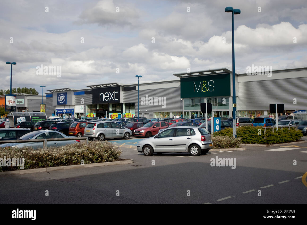 M&S Next   M and S  Marks & Spencers Aintree Racecourse Retail and Business Park Orbit Developments-Buisiness Units Stock Photo