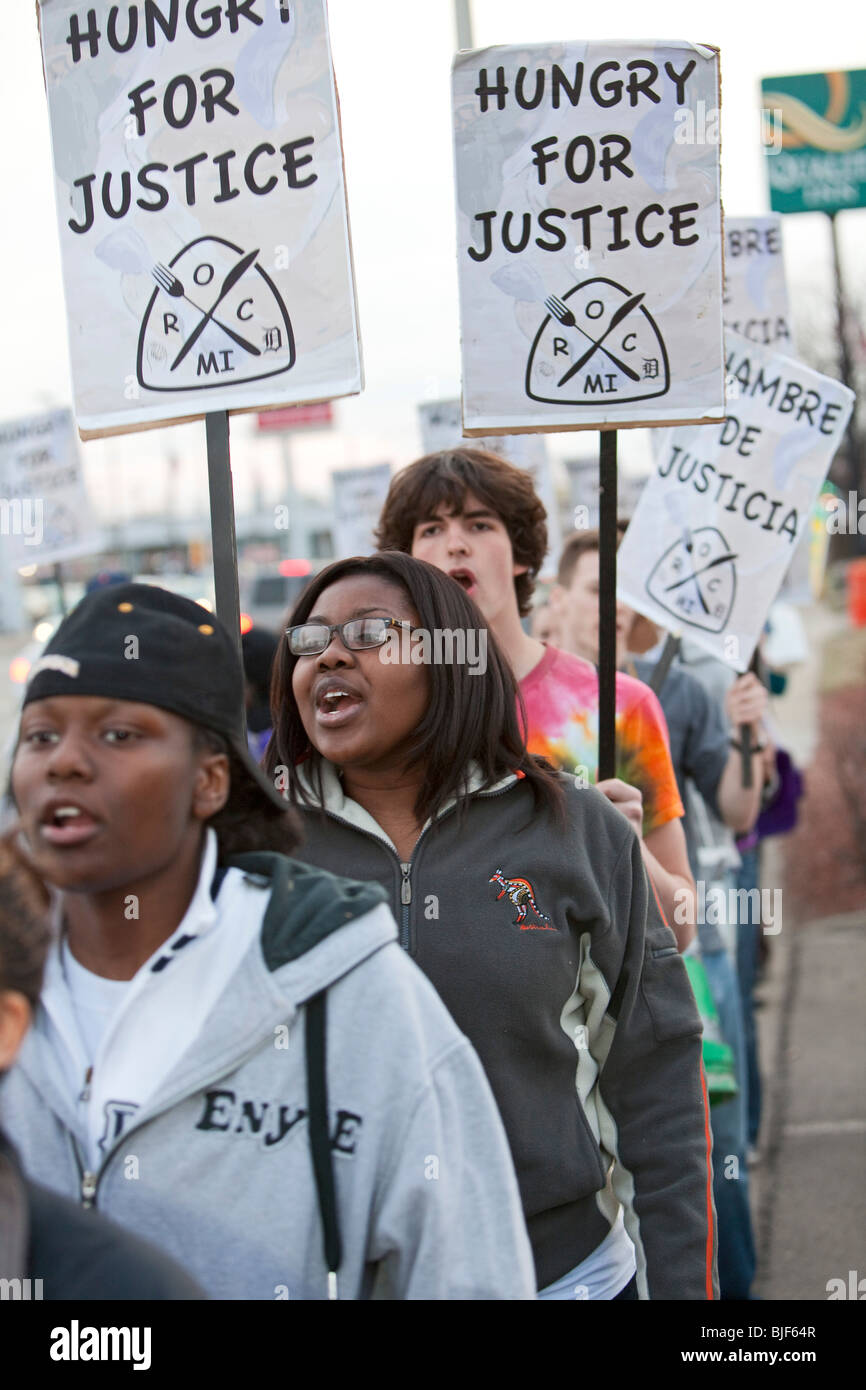 Activists Picket Restaurant Over Wage and Overtime Violations Stock ...