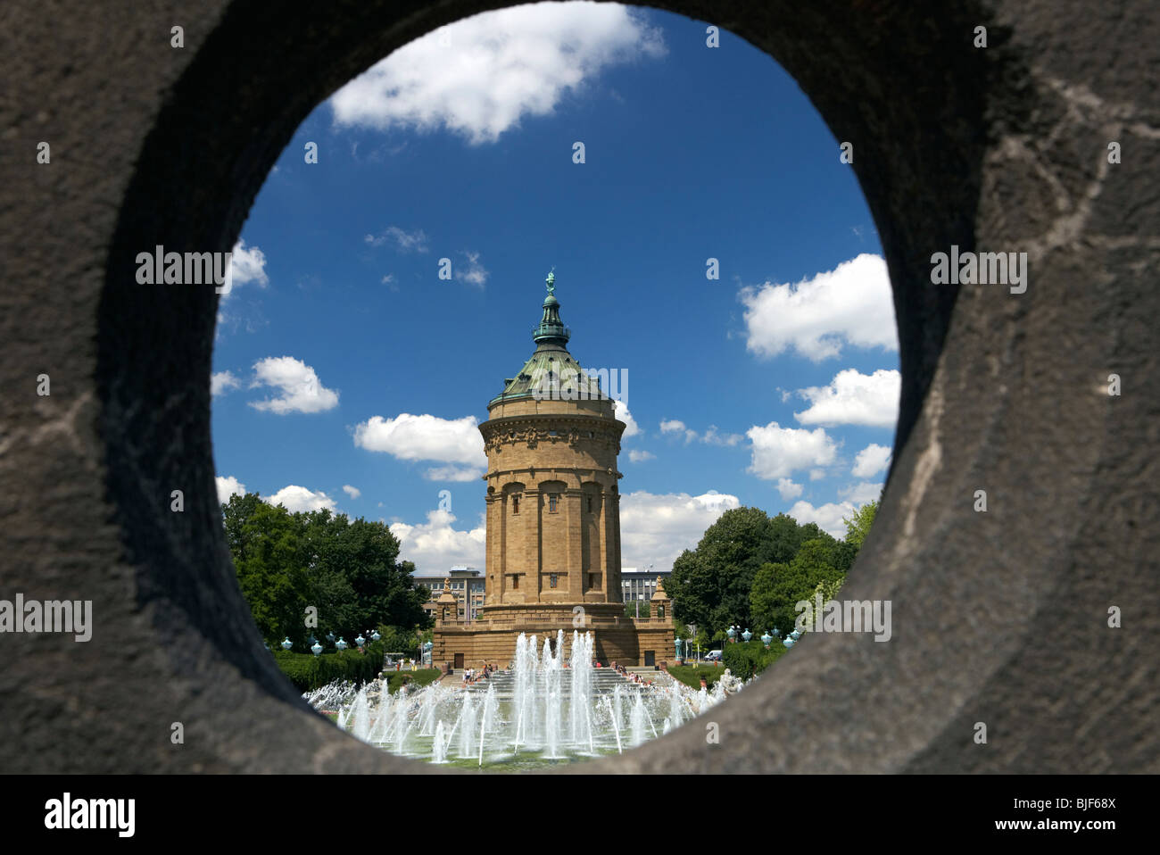 Water tower in Mannheim, Germany Stock Photo - Alamy