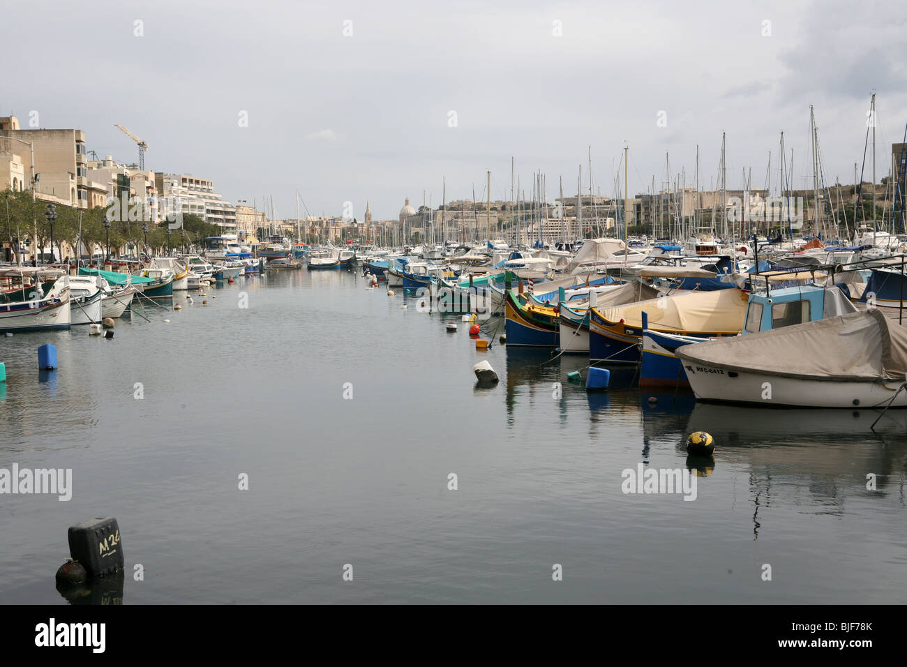 Marina at Ta' Xbiex near Valetta Malta Mediterranean Europe Stock Photo