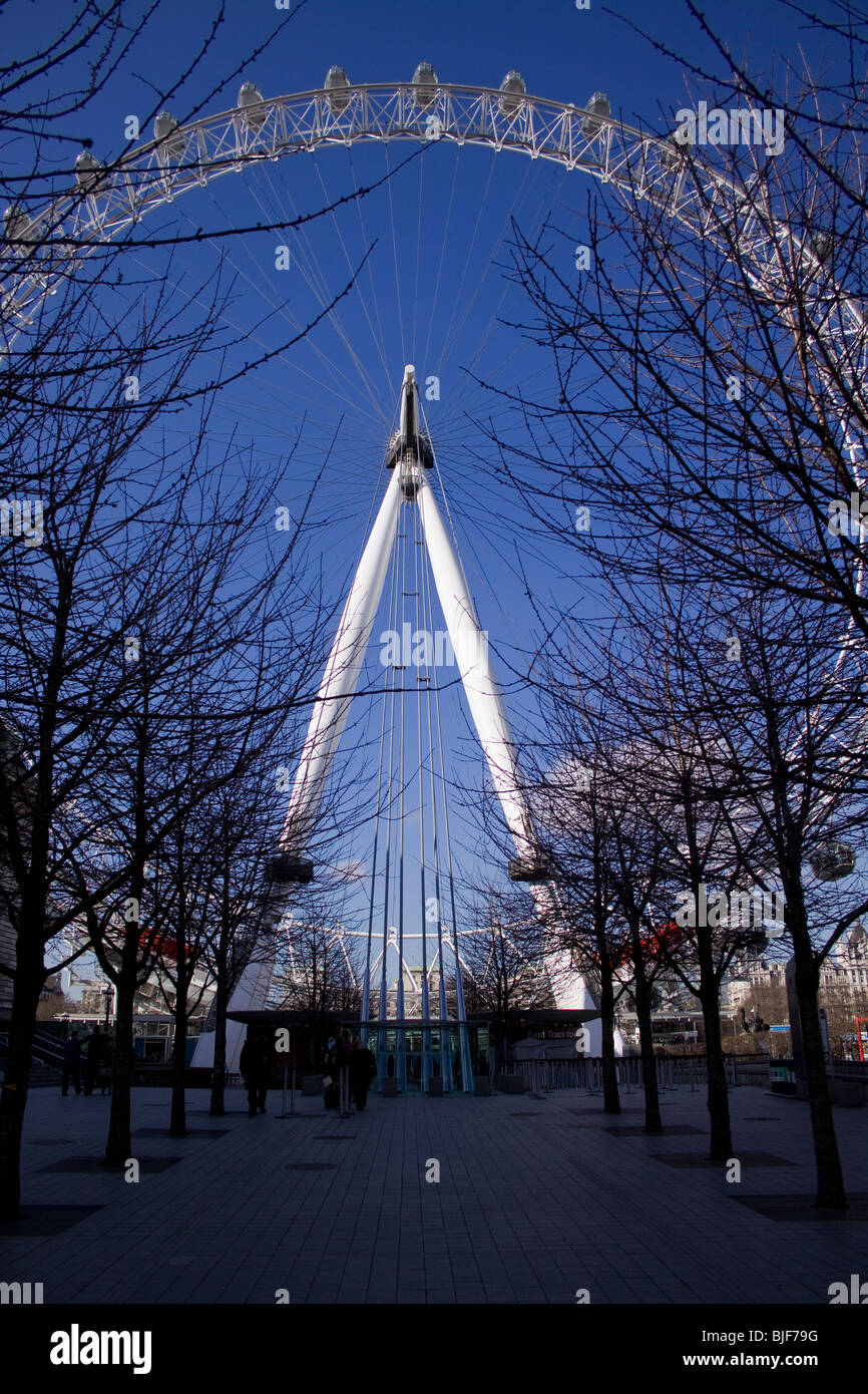 London Eye Millennium Wheel on the Southbank, London Stock Photo