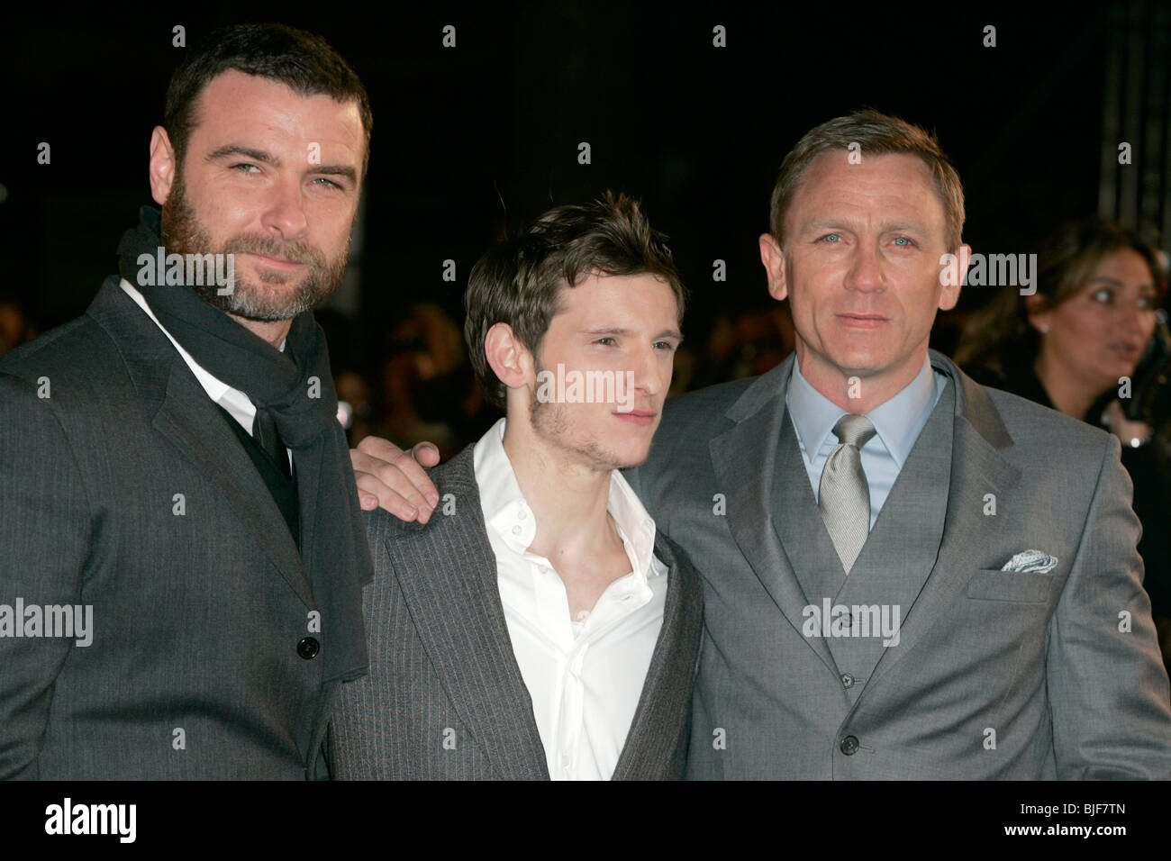 LIEV SCHREIBER JAMIE BELL & DANIEL CRAIG DIFIANCE FILM PREMIERE ODEON