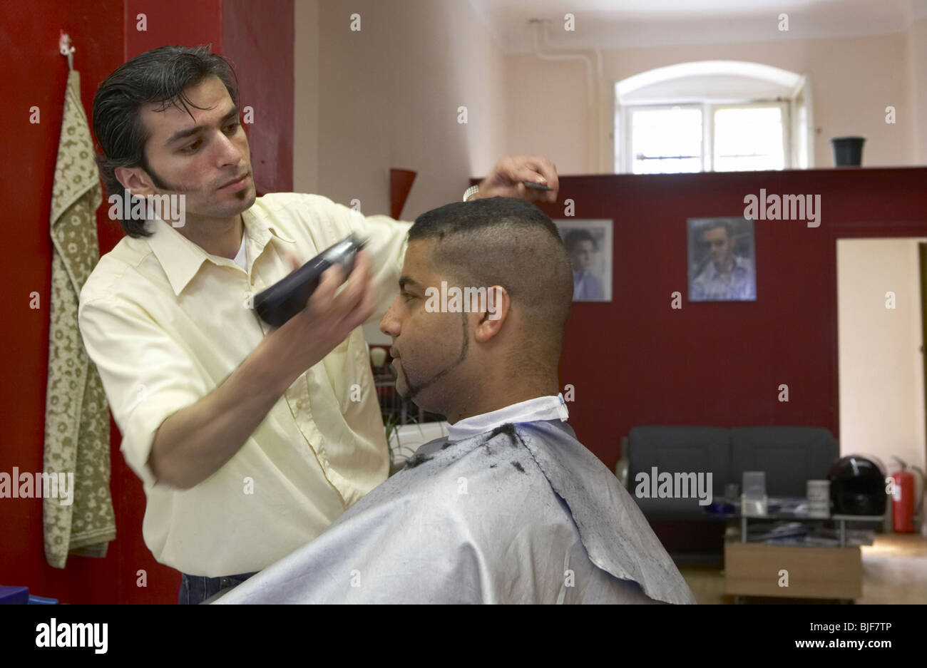 Arabic hairdressing salon, Berlin, Germany Stock Photo - Alamy