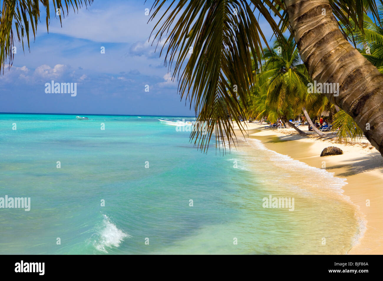 CARIBBEAN BEACHES,SANOA ISLAND IN THE DOMINICAN REPUBLIC. Stock Photo