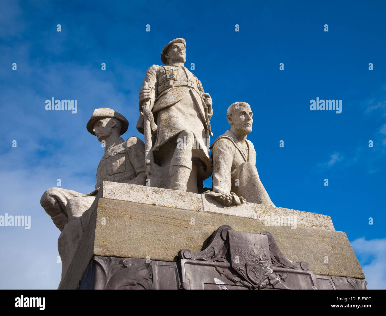 World Wars One and Two Memorial in Largs, Scotland Stock Photo