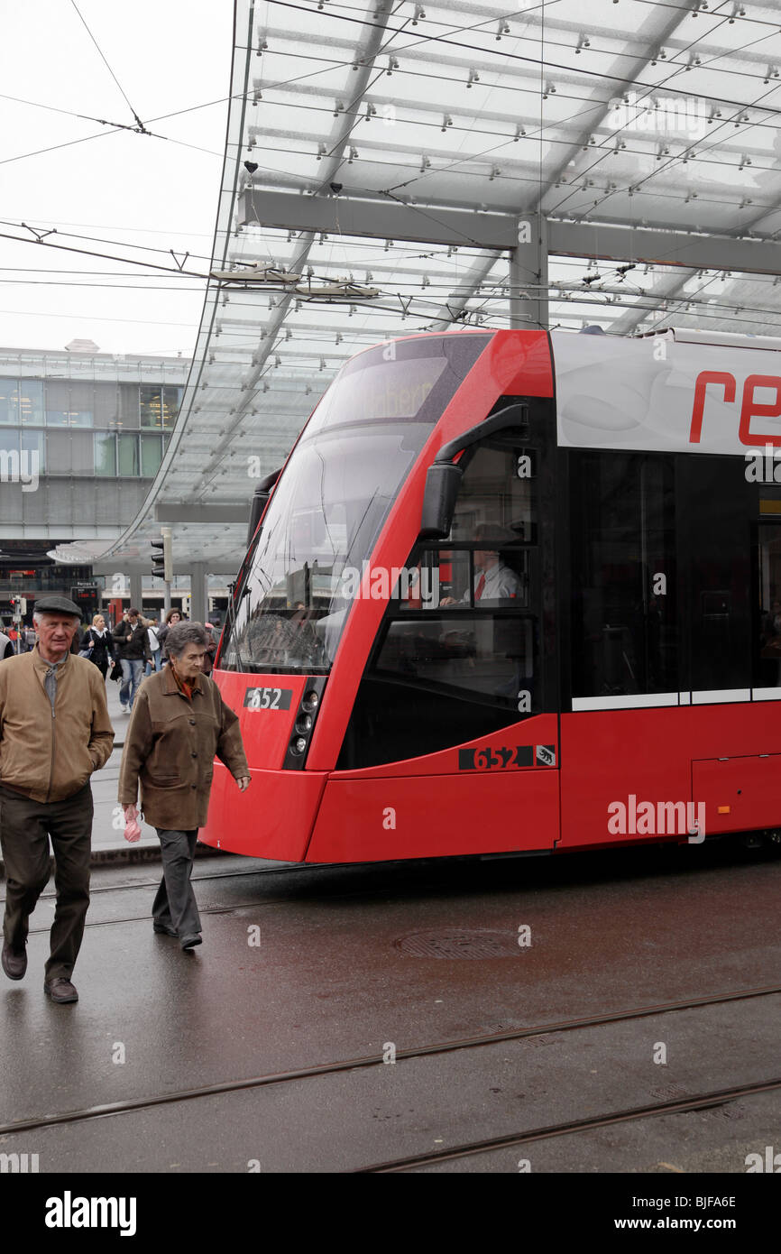 Tram Bern, Switzerland. Charles Lupica Stock Photo