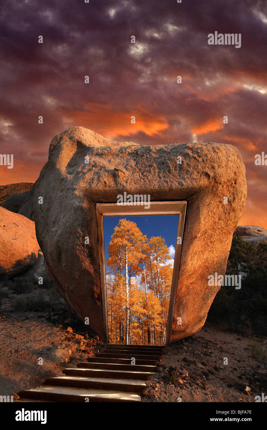 Surreal desert landscape Stock Photo