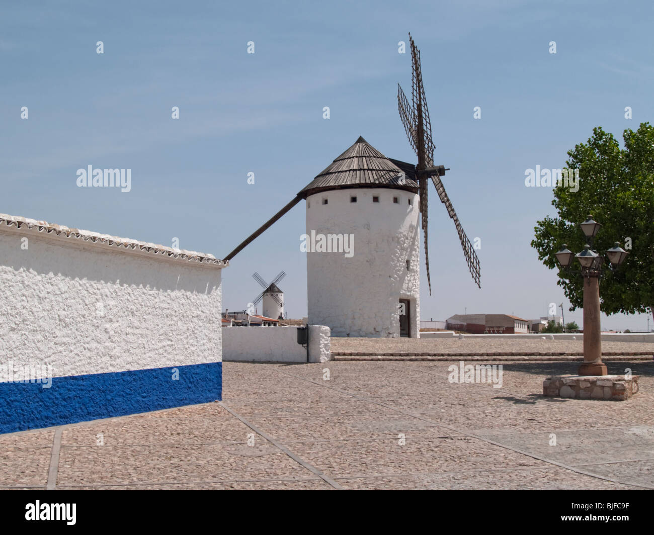 Windmills at Campo de Criptana (La Mancha, Ciudad Real, Spain) Stock Photo