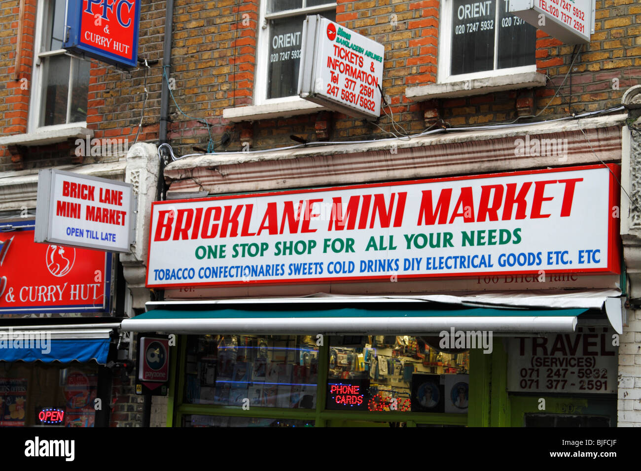 Bricklane Mini Market, London Stock Photo