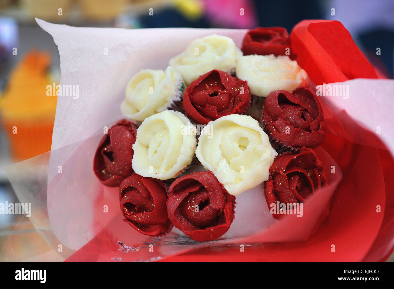 Edible roses made from icing sugar Stock Photo Alamy