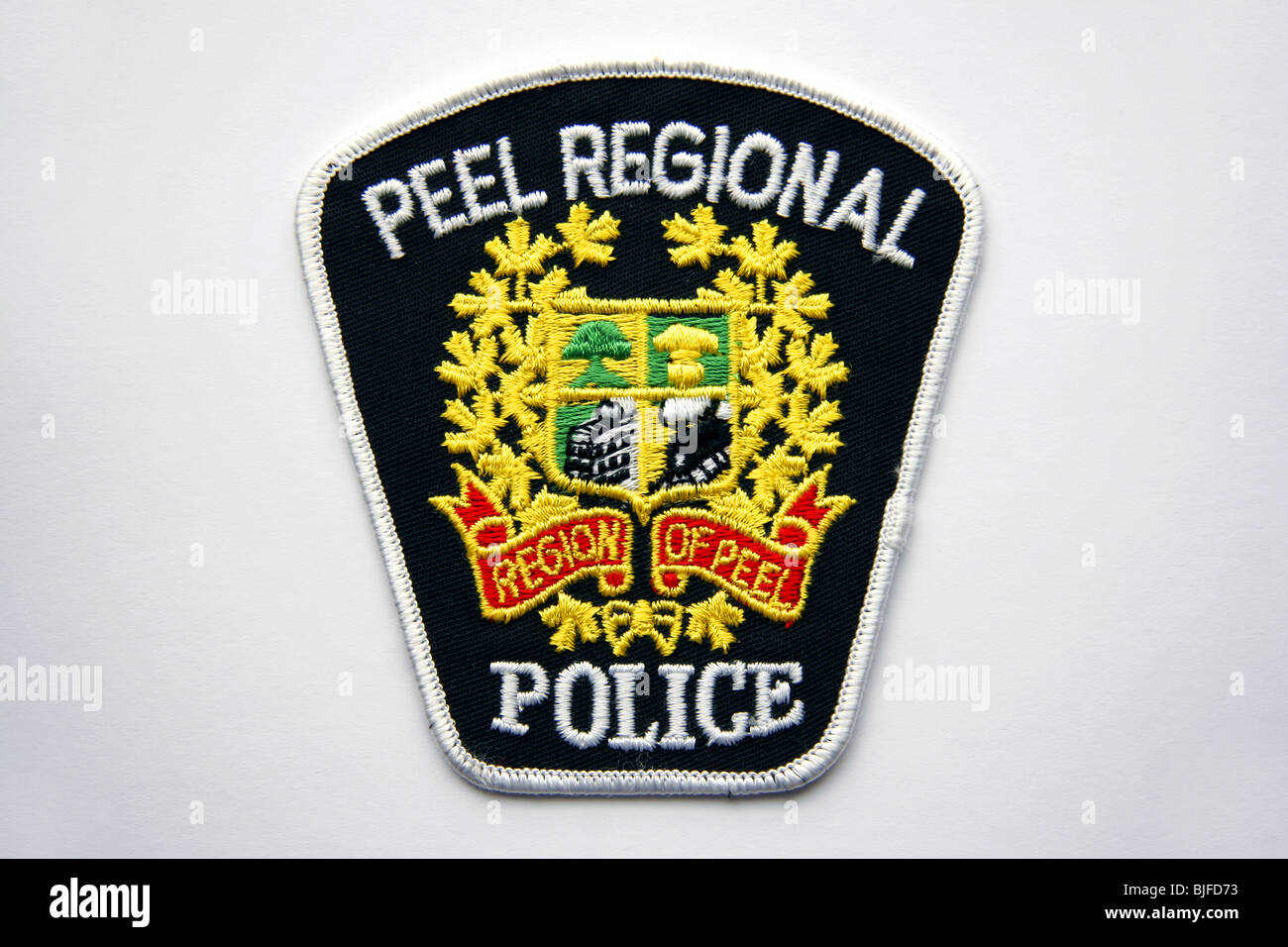 Patch of the Peel Regional Police Department, Ontario, Canada. Stock Photo