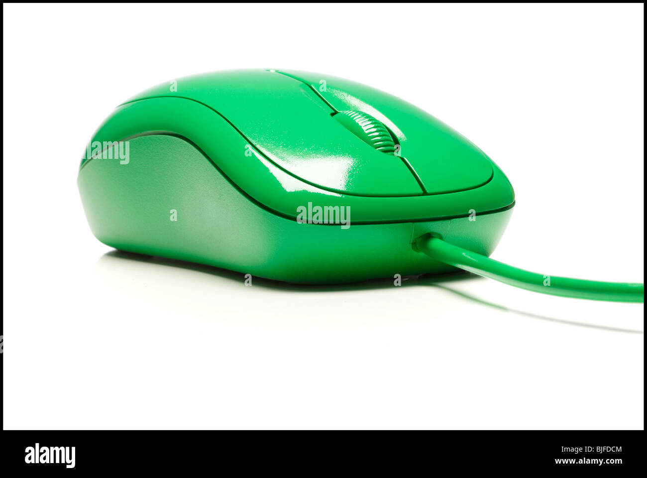 green computer mouse Stock Photo